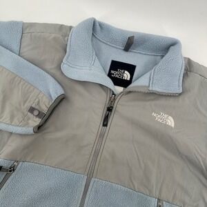 The North Face Youth XL Fleece Jacket Full Zip Gray Blue Outdoors